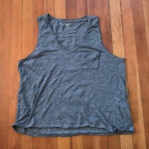 Madewell grey tank with pocket xxl
